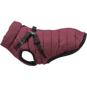 Zimní bunda PIROU s postrojem, sangriaXXS: 24cm, hruď: 38-42cm, krk: až 30cm